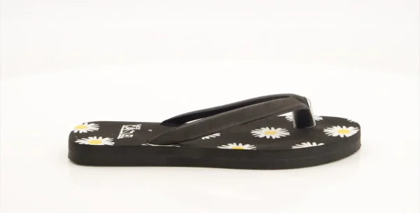 Ladies Flower Print Daisy Flip Flop Slippers