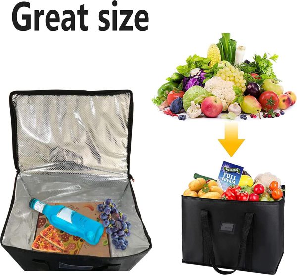 Y Insulated Reusable Jute Shopping Groceries Or Sturdy Zipper Foldable Washable Heavy Dutymulti Colour Food Bag Cold And Hot Food Bag Frozen Take Away Carry Deliver