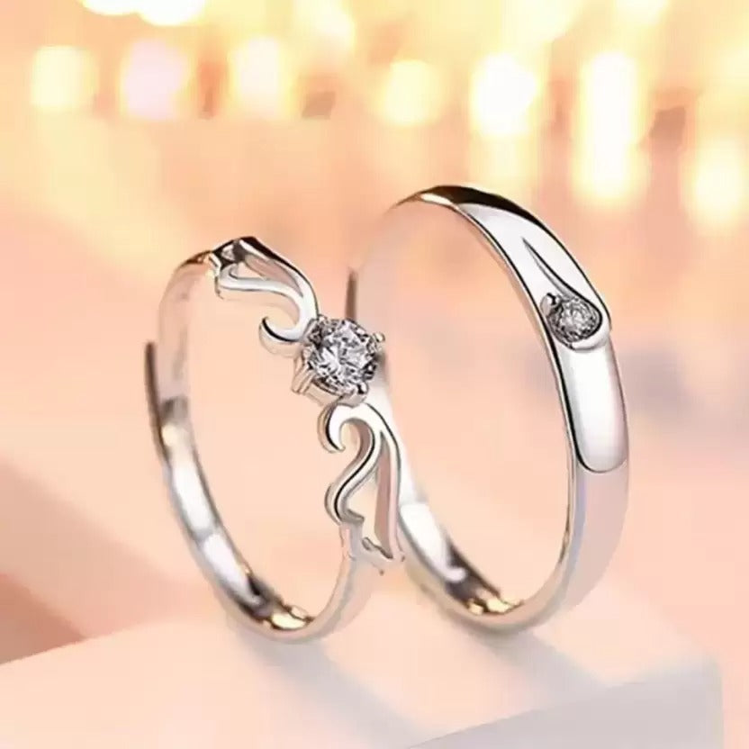 1 Pair Of Couple Ring For Engagement And Friendship Gift