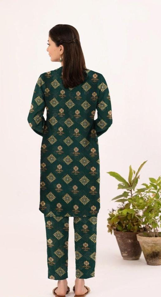 3 Pcs Women's Unstitched Lawn Printed Suit