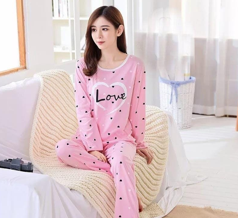 2 Pcs Women's Stitched Cotton Jersey Printed Night Suit