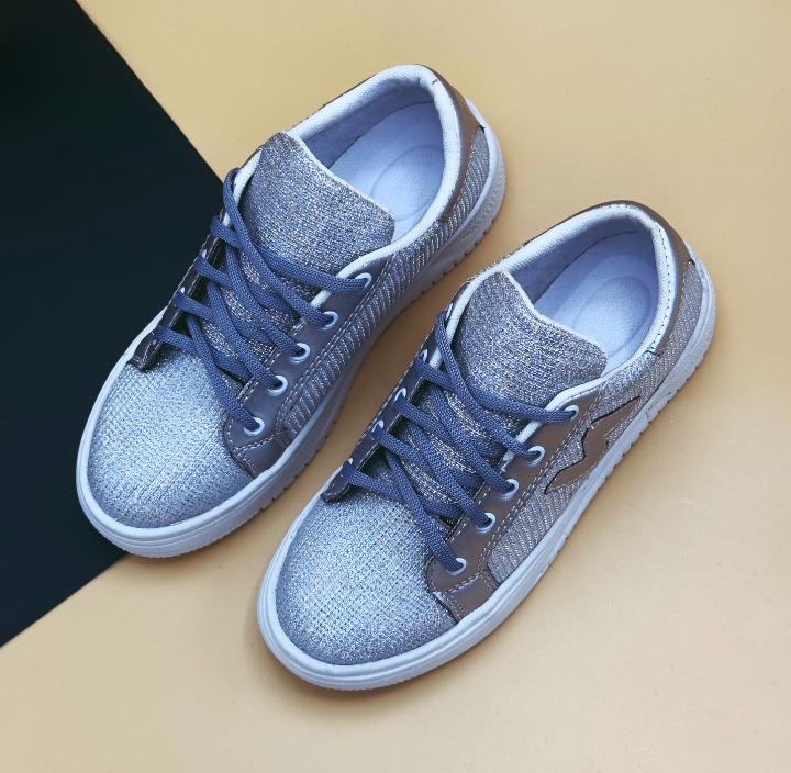 Women’s Fashion Glitter Sparkly Bling Light Color Sneakers